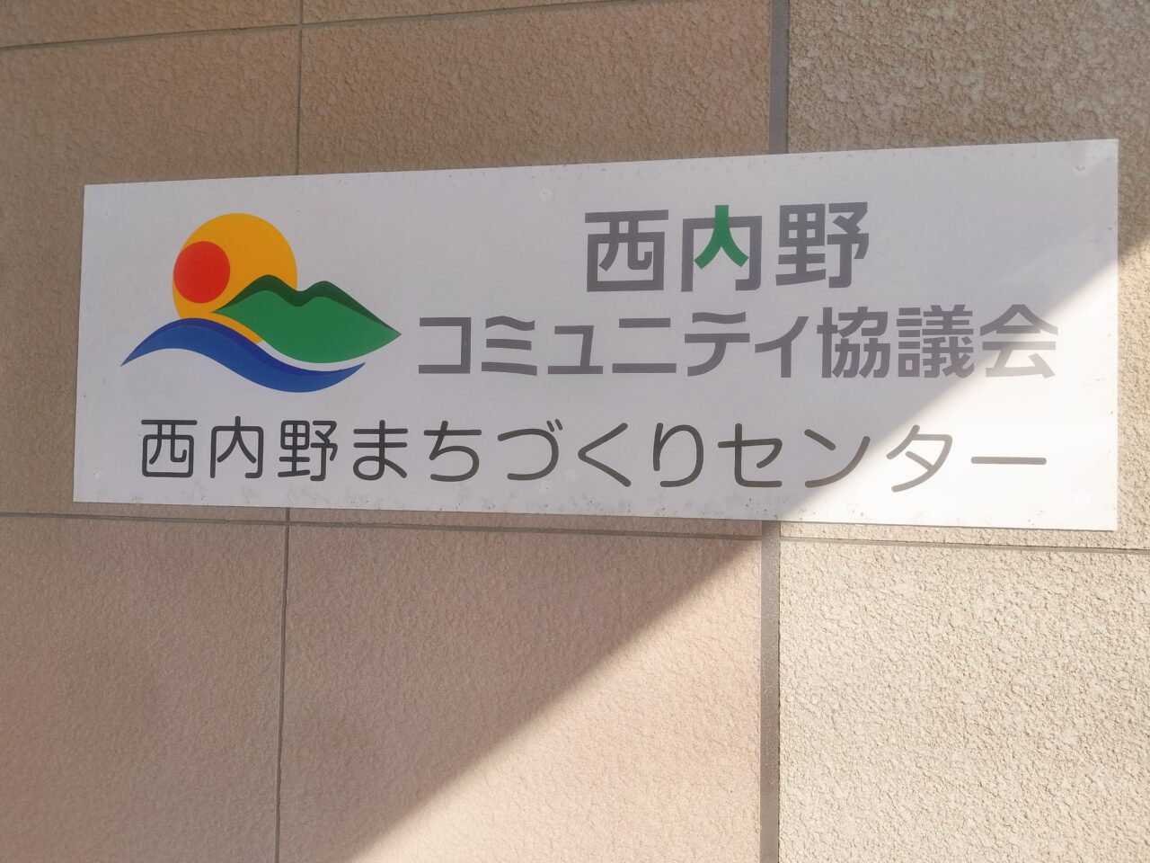 西内野コミュニティ協議会看板