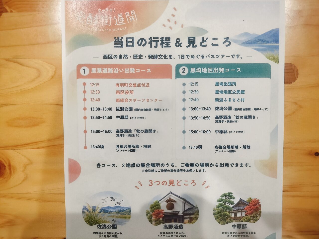 乗って、めぐって、発酵街道チラシ